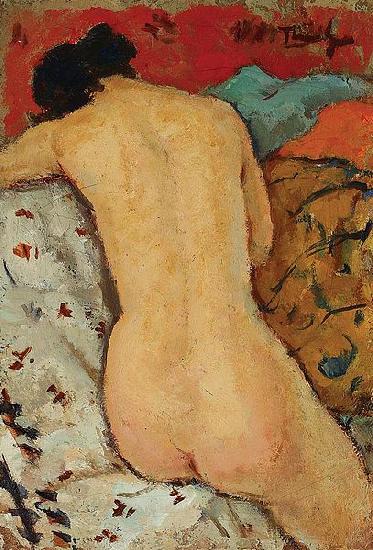Nicolae Tonitza Nud i iatac, ulei pe carton, oil painting image